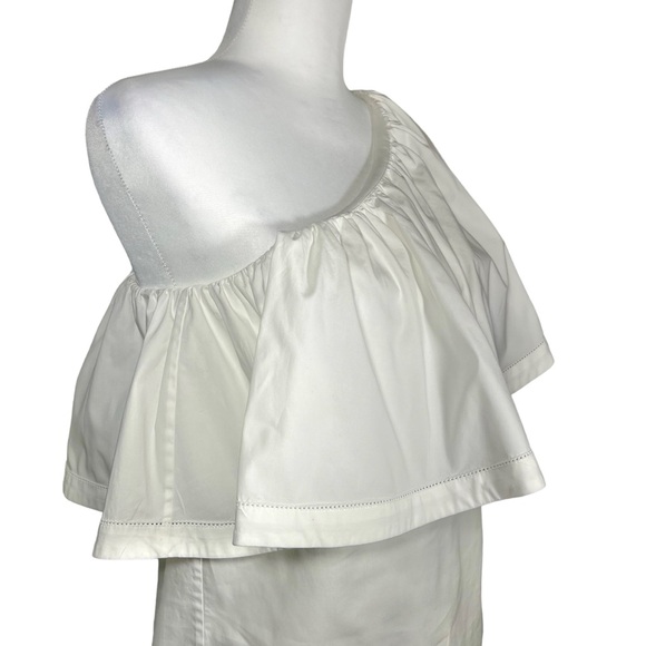 Trina Turk White Asymetrical Cotton Top Size XS - Picture 4 of 9